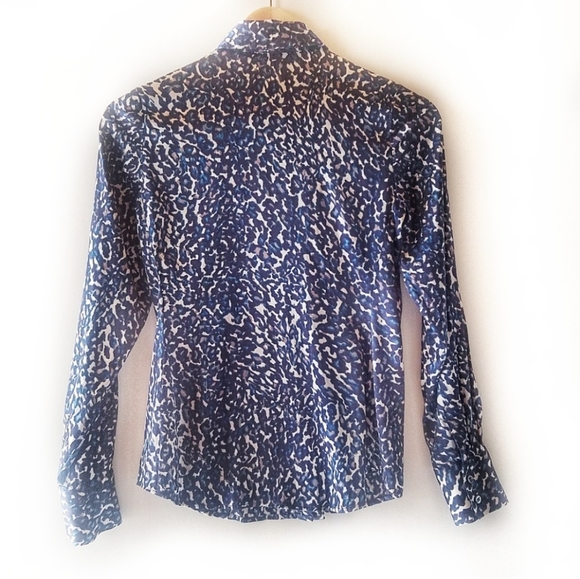 ANN TAYLOR SILK Longsleeve blouse button down  size 00P - Picture 2 of 5